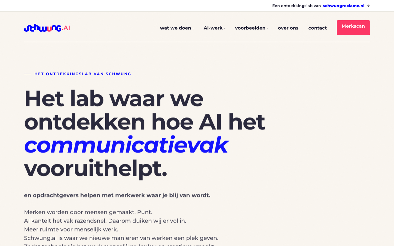 schwung.ai homepage